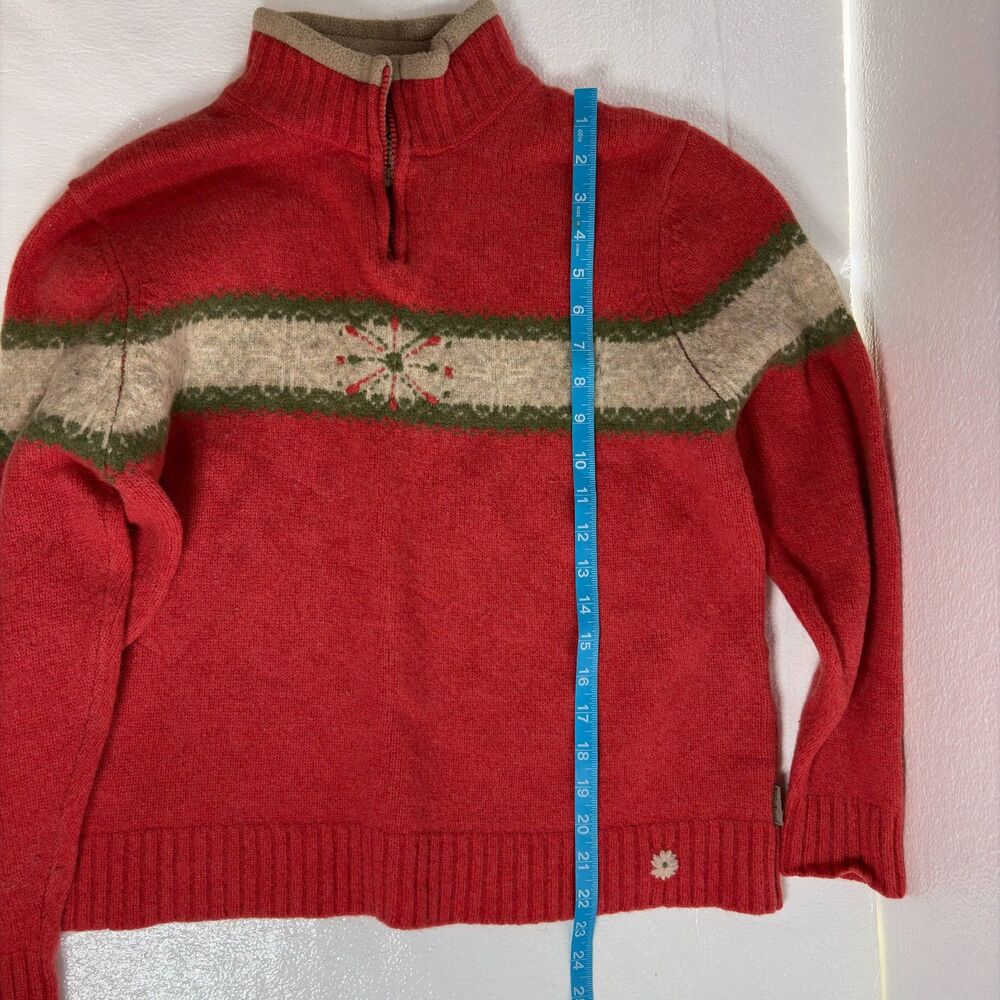 Woolrich Sweater Womens X-Large Vintage Pullover Nordic Winter Coral Lambs Wool - Picture 10 of 14
